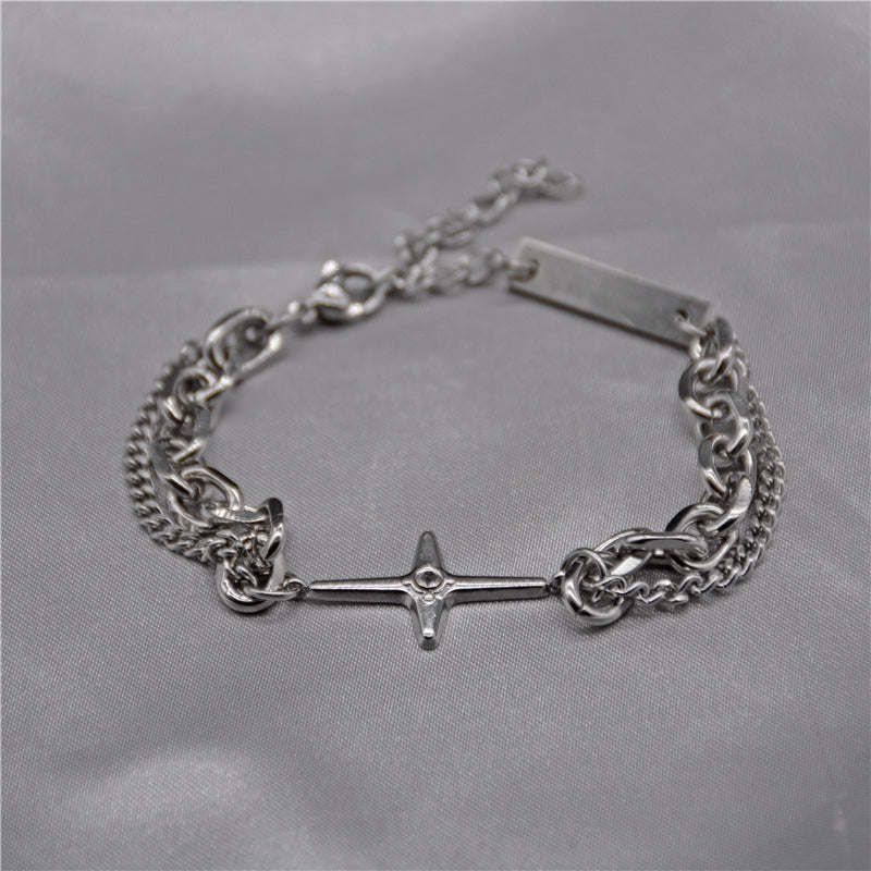 Double Chain Star Bileklik